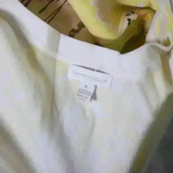 Charter Club Yellow sequins button down sweater w/pattern size XL - Picture 7 of 8